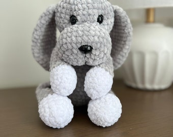 Soft Crochet Custom Color Plushie Stuffed Dog/Puppy Amigurumi| Crochet Dog Puppy Gift Idea "Squishy"