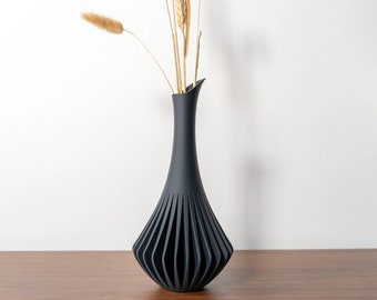 Modern vase in gray matt | 3D Vase | sustainable | Decorative vase | Vase