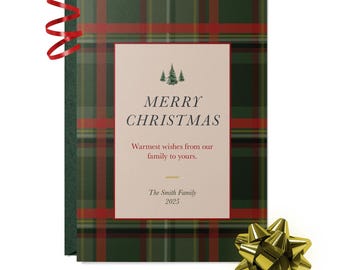Classic Plaid Christmas Card