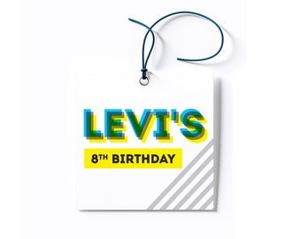 Personalized Striped Favor Tags/Stickers