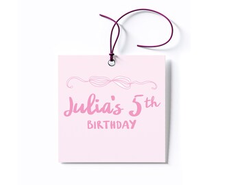 Coquette Bow Party Favor Tags/Stickers