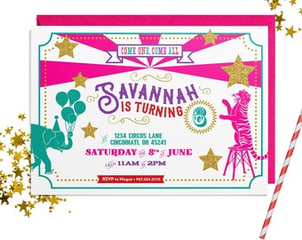Circus Birthday Party Invitation