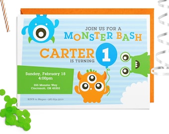 Monster Birthday Party Invitation