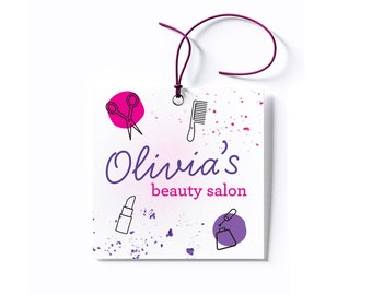 Personalized Beauty Salon Favor Tags/Stickers