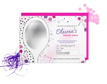 Beauty Salon Birthday Invitation