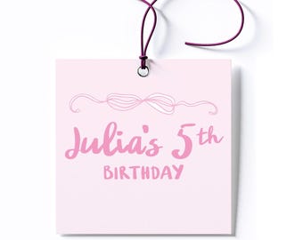 Coquette Bow Party Favor Tags/Stickers