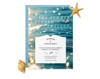 The Summer I Turned Pretty Inspired Birthday Party Invitation