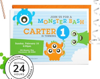 Monster Birthday Party Invitation
