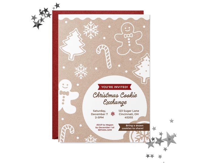 Featured listing image: Christmas Cookie Exchange Party Invitation