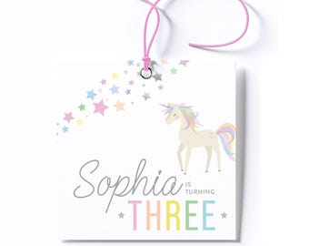 Personalized Magical Unicorn Favor Tag/Stickers