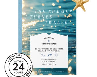 The Summer I Turned Pretty Inspired Birthday Party Invitation