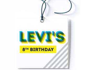 Personalized Striped Favor Tags/Stickers