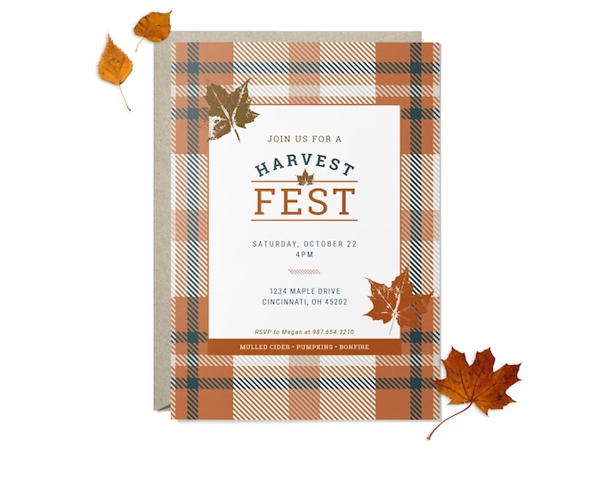 Featured listing image: Harvest Fest Party Invitation