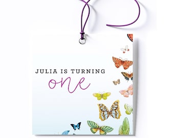 Personalized Butterfly Favor Tag/Stickers