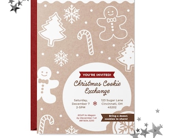 Christmas Cookie Exchange Party Invitation