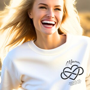 Mama Sweatshirt, Geschenk Geburtstag, Mama Geschenke, Pullover mit Name, Personalisiertes Sweatshirt, Geschenk Geburt, Muttertagsgeschenk