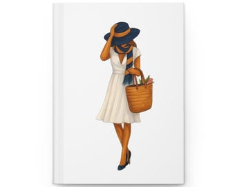 Chic Irish Girl Fashion Hardcover Journal for Creative Minds, Elegant Diary, Gift for Writers, Journaling, Goal Setting