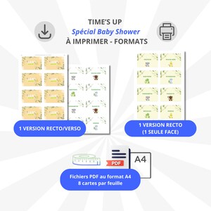Tarjetas especiales de Baby Shower para imprimir de Time'S Up - Tema jungla femenina imagen 2