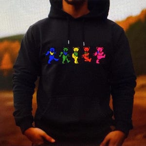 Grateful Dead Dancing Bear Hoodie Grateful Dead Sweatshirt - Dancing Bears Hoodie - Dead and Company Hoodie for Las Vegas SPHERE shows