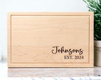 Personalized Cutting Board Wedding Gift, Custom Charcuterie Board, Unique Valentines Day Gift, Bridal Shower, Engraved Engagement Present
