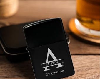 Personalized Groomsmen Lighter: Engraved Gift, Groomsman Proposal