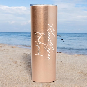 Personalized Tumbler with Straw, Bridesmaid Gift, Insulated Tumbler, 20oz Stainless Steel Tumbler, Bridesmaid Proposal, Personalized Gift