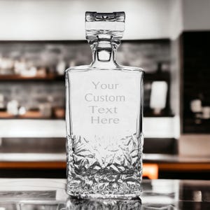 Whiskey Decanter and Rocks Glasses Set, Personalized Decanter Set, Engraved Decanter Set, Whiskey Glasses, Husband Gift, Boyfriend Gift