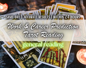 WORK & Career Future Prediction, General Tarot Reading Draw, SAME DAY 24H, Oracle Reading, Accurate Reading, Fortune Teller Psychic Forecast