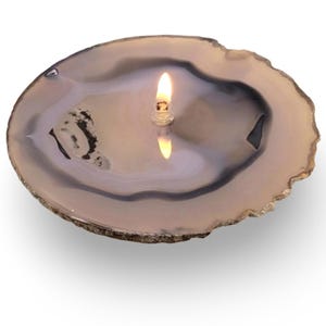 Handmade Agate Oil Candle, Natural Geode Lamp, Aromatherapy Diffuser