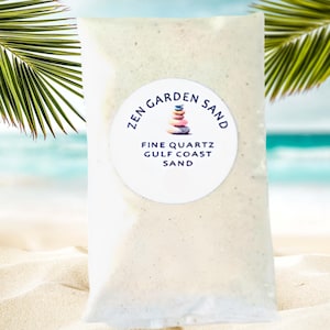 Quartz Sand, White Sand, Fine Sand for Zen Garden, DIY Craft Sand - 16oz.(1lb)