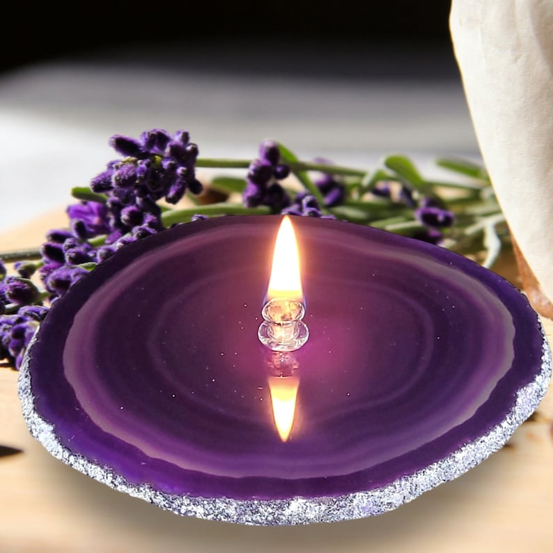 Purple Agate Oil Candle