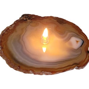 Handmade Agate Oil Candle, Natural Geode Lamp, Aromatherapy Diffuser