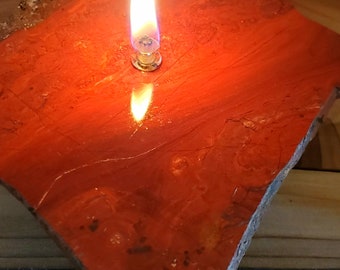Chestnut Jasper Oil Candle 1