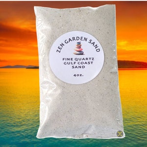Gulf Coast Quartz Sand: Fine White Sand for Zen Garden, Incense Burning (32oz)