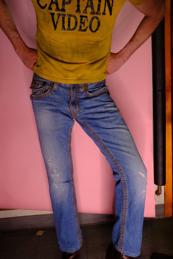 y2k era True Religion brand jeans, Men's Small - image 1
