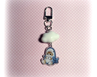 Shark Mofusand Keychain: Kawaii Cat Charm Accessory Kindle iPad iPhone planner charms