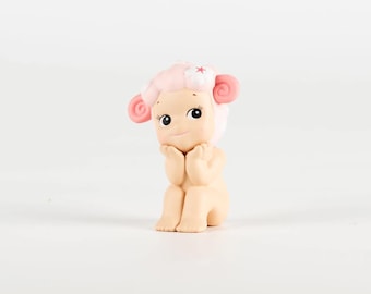 Sonny Angel Cherry Blossom Sitting Down Series “Cherry Blossom Sheep” | Gorgeous Collectible | Cherry Blossom Season | Cute Gift | Kewpie
