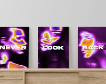Heatmap Art Poster Set: Minimalist Gaming Room Decor (Digital Download)