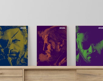 Solid Snake Halftone Art Poster Set: Gaming Room Decor (Digital Download)