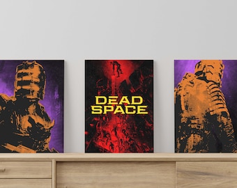Dead Space Halftone Art Poster Set, Gaming Room Decor (Digital Download)