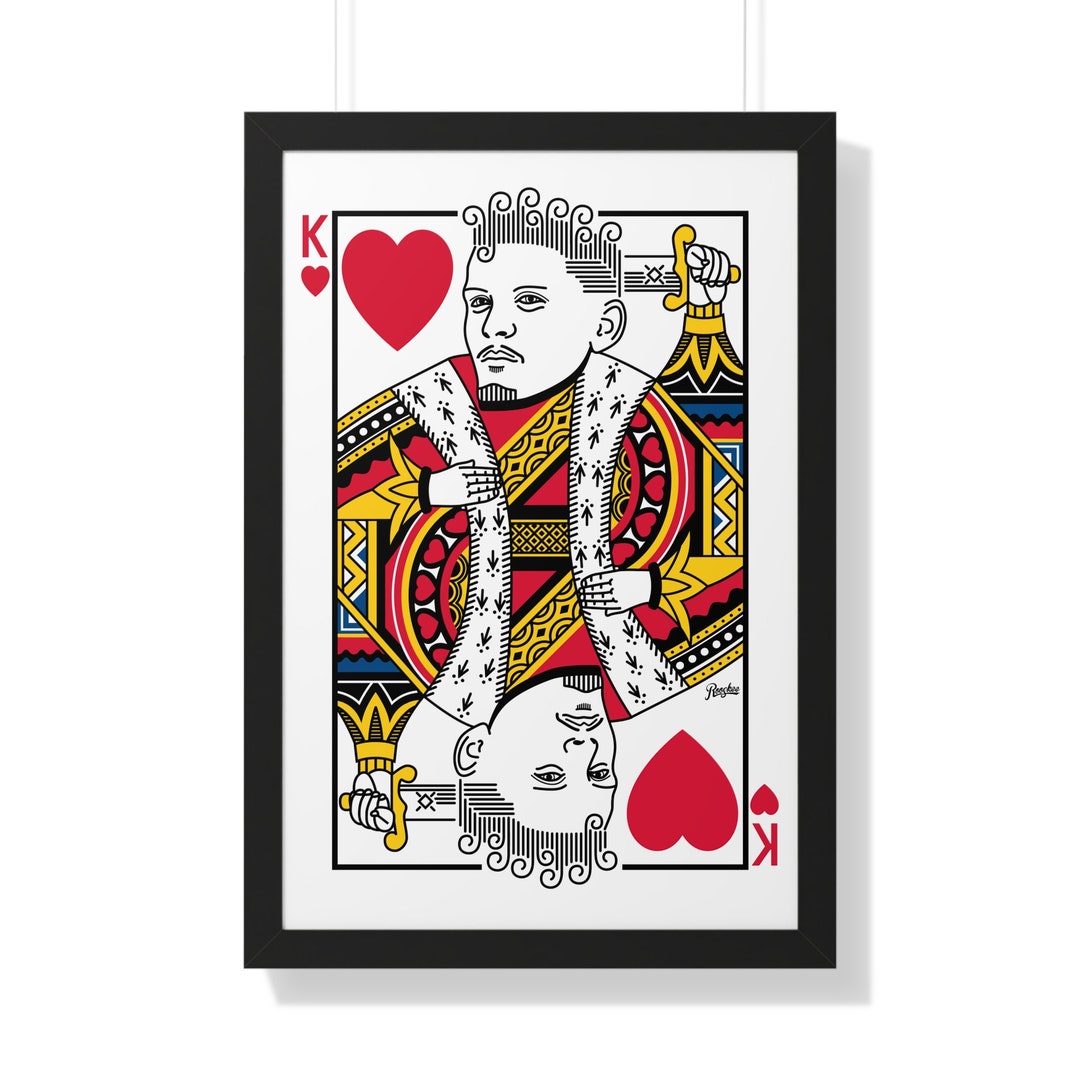 Patrick Mahomes Kansas City Chiefs Man Cave Art Framed Vertical Poster