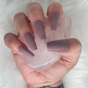 Solid color press-on gel nail set