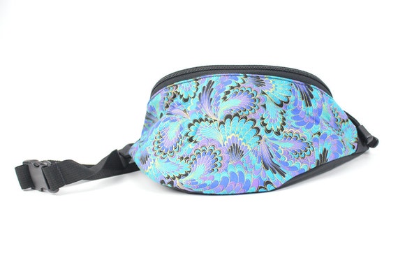 Blue Peacock Sport Waist Pack Fanny Pack Adjustable For Travel