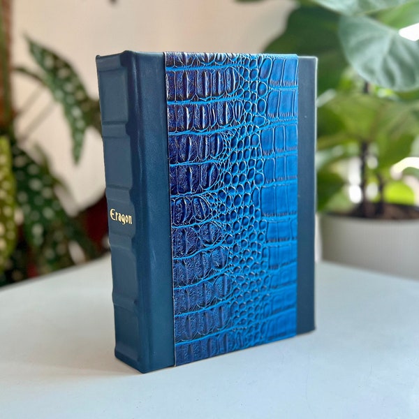 Eragon Rebound Book | Leather Bound | Handmade Special Edition | Painted Edges | Book 1 of The Inheritance Cycle
