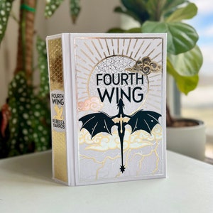 Rebound Fourth Wing Book by Rebecca Yarros | Sprayed Edges| Special Edition | Handmade, rebind foil cover, limited run, cover art design