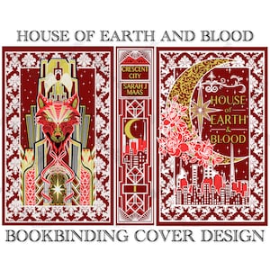 House of Earth and Blood Bookbinding Cover Design SVG Files| Crescent City Vinyl Book Cover Design Template, Rebound Book Cover Design Art