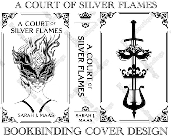 A Court of Silver Flames Bookbinding Cover Design SVG Files, ACOTAR Series (Digital Download)