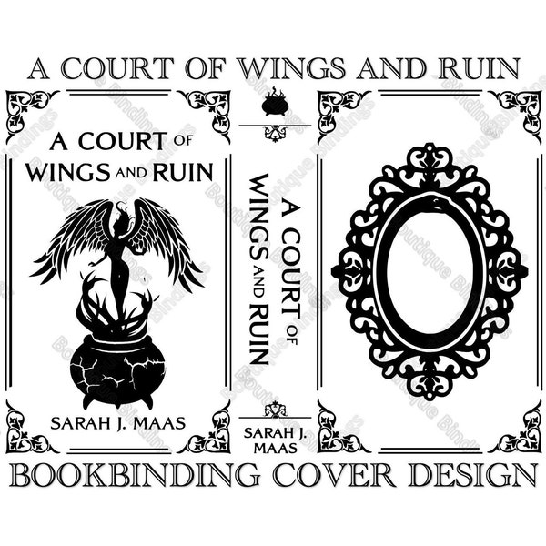 ACOWAR Bookbinding Cover Design SVG Files, a Court of Wings and Ruin, ACOTAR Series, Vinyl Book Cover Design Template, Cover Art, Velaris