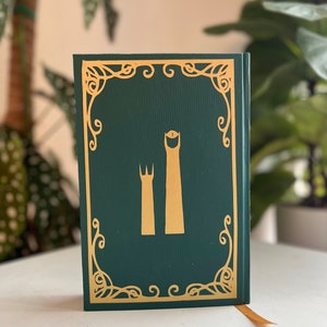 The Two Towers Custom Rebound Book | Special Edition Book 2 of Lord of the Rings Series by JRR Tolkien, Handmade, rebind, limited run