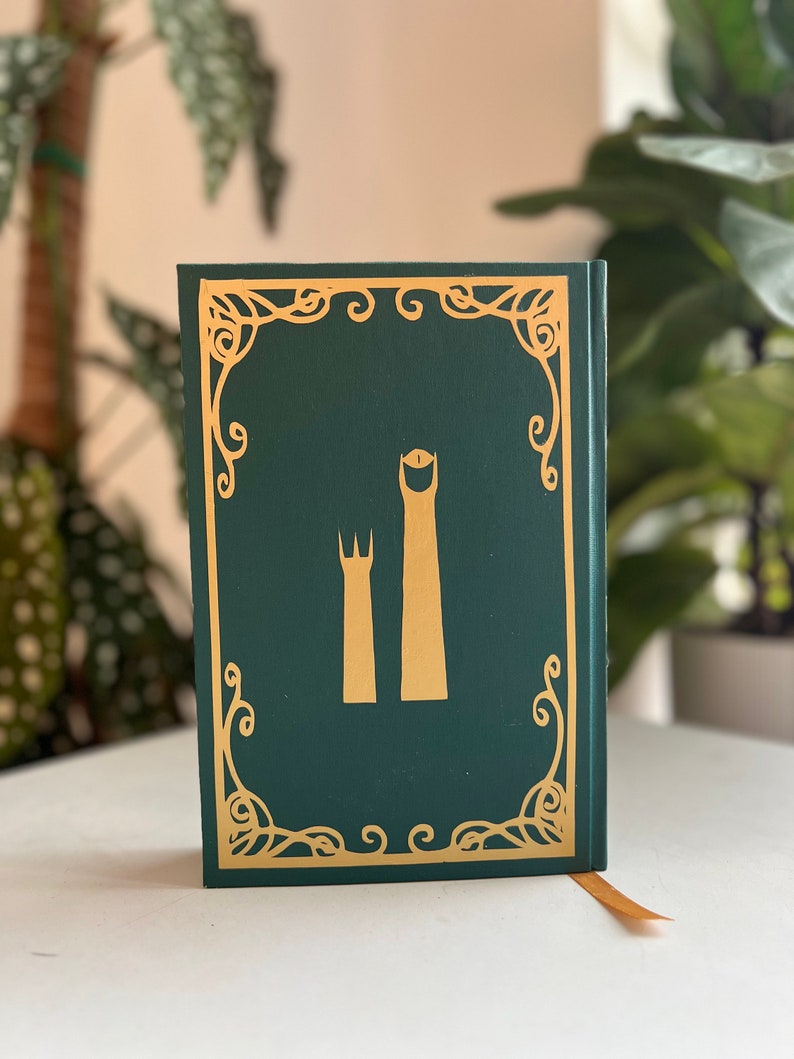 The Two Towers Custom Rebound Book | Special Edition Book 2 of Lord of the Rings Series by JRR Tolkien, Handmade, rebind, limited run